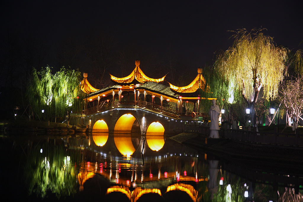 Xitang Bridge at Night