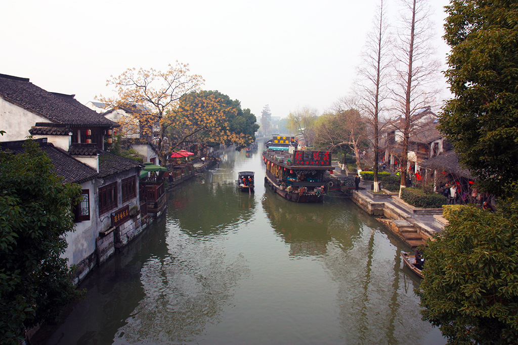 Xitang River with Boats